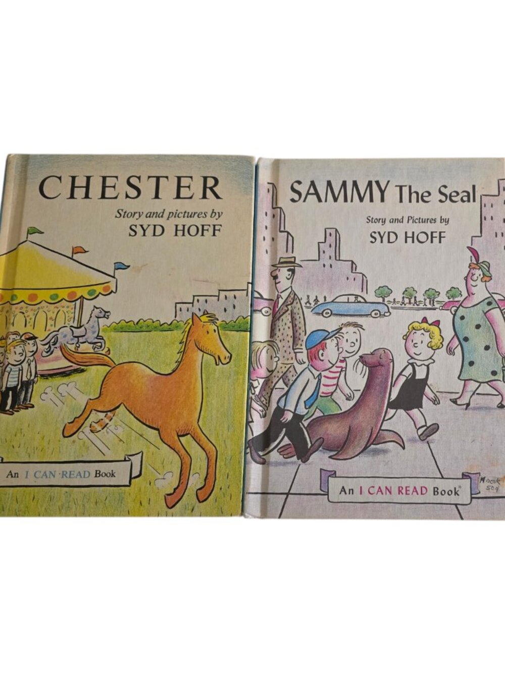 Vintage Syd Hoff I Can Read Books Lot Chester Sammy The Seal Danny Dinosaur HC